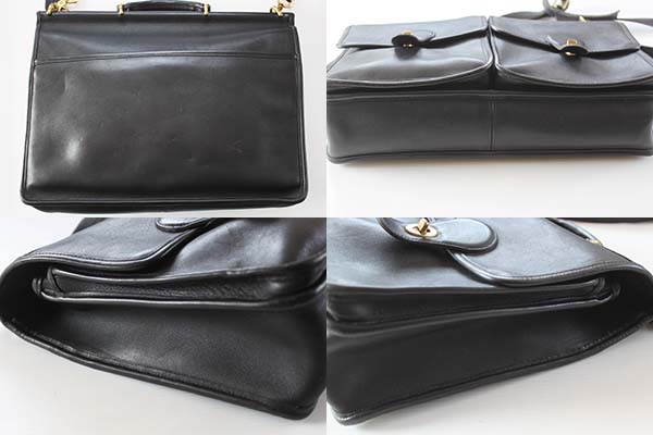 USA製 COACH オールド コーチ 2WAY レザー ブリーフケース 黒☆5279