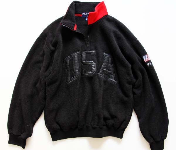 90s カナダ製 POLO SPORTポロ スポーツ ラルフローレン USA & 星条旗