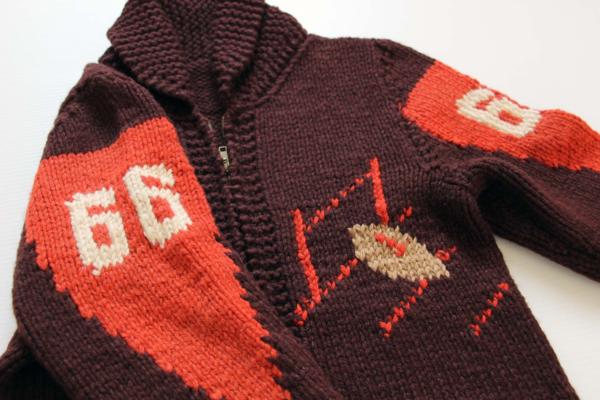 60s アメフト柄 ウール カウチンセーター - Sixpacjoe Web Shop