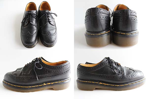 英国製 DR.MARTENSドクターマーチン ウイングチップ レザーシューズ 黒