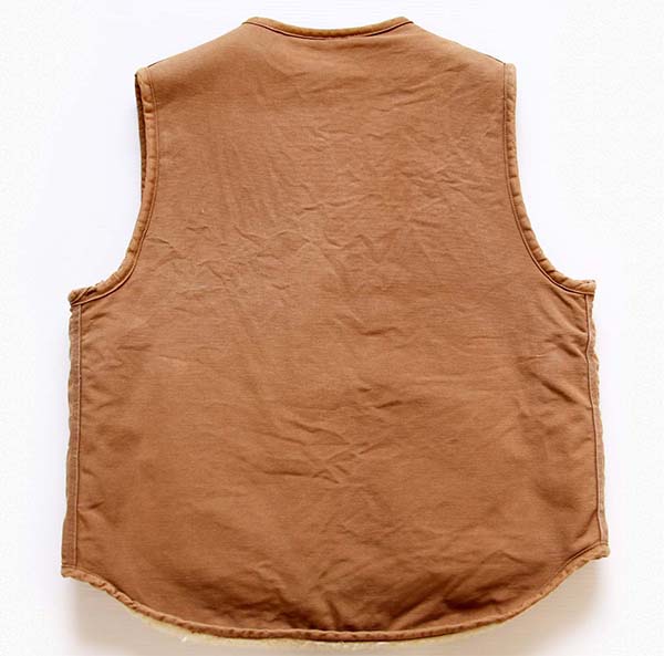 70s USA製 carharttカーハート ボアライナー ダックベスト 茶 L