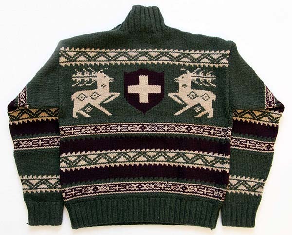 ポロ ラルフローレン 鹿柄 ノルディック柄 ハイネック ウール ハンド