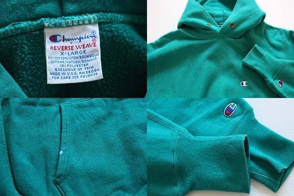 90s USA製 Championチャンピオン ワンポイント リバースウィーブ