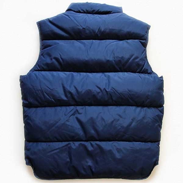 80s USA製 Woolrichウールリッチ ナイロン ダウンベスト 紺 M