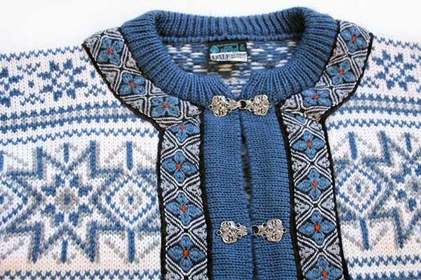 80s ノルウェー製 DALE OF NORWAY ノルディック柄 チロリアンテープ