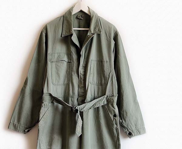 40s 米軍 U.S.ARMY M-43 HBT ヘリンボーンツイル オールインワン 初期