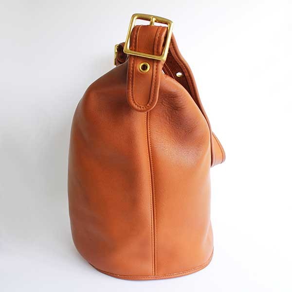 USA製 COACH オールド コーチ バケツ型 レザー ショルダーバッグ 茶 大