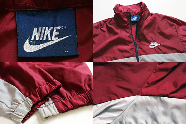 80s NIKEナイキ マルチカラー 切り替え ナイロンジャケット L