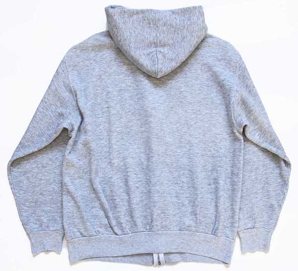 80s USA製 Hanes 無地 スウェット ジップパーカー 杢グレー L