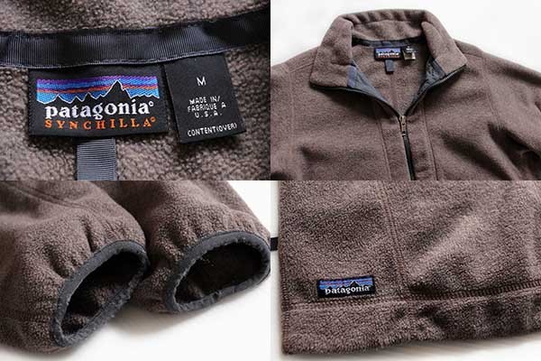 90s USA製 patagoniaパタゴニア シンチラ フリース ジャケット グレー
