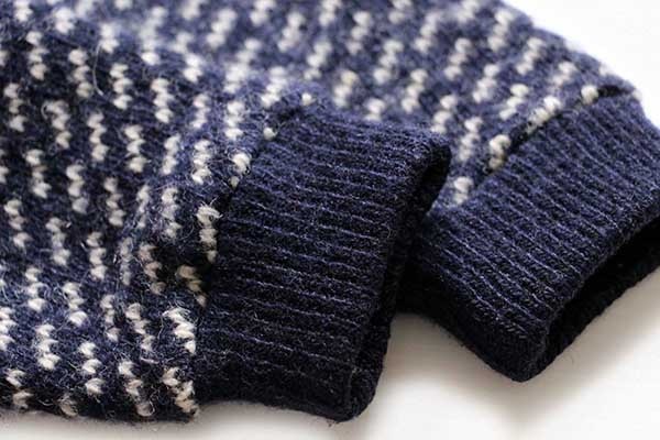 90s ノルウェー製 L.L.Bean ノルウェージャン バーズアイ ウールニット