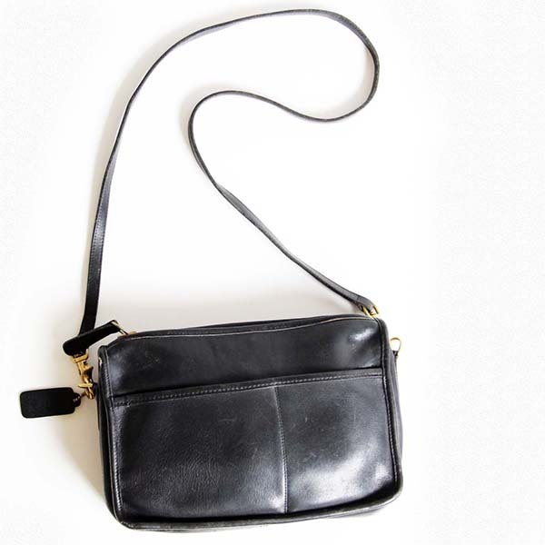 USA製 COACH オールド コーチ レザー ショルダーバッグ 黒☆911