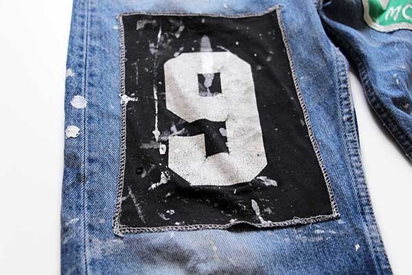 00s Levi'sリーバイス 501 パッチ&ペンキ加工 デニムパンツ w32