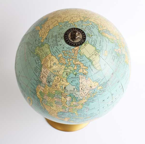 70s USA製 George. F. Cram 地球儀 9インチ - Sixpacjoe Web Shop