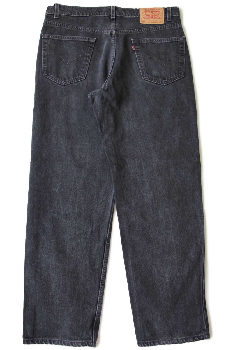 90s USA製 Levi'sリーバイス 550 ブラック デニムパンツ w36 L30☆32