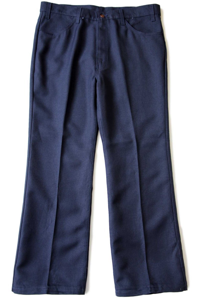 80s Levi'sリーバイス 517 ポリエステルパンツ 紺 w38☆スタプレ