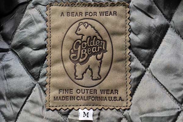 USA製 Golden Bear キルティングライナー メルトン ウール 袖革