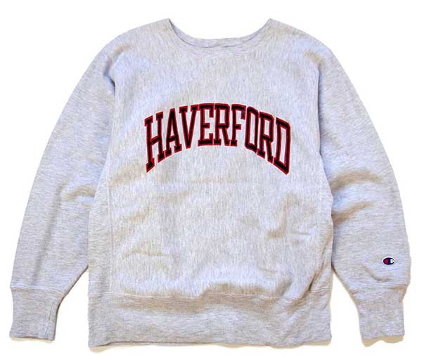 90s USA製 Championチャンピオン HAVERFORD リバースウィーブ
