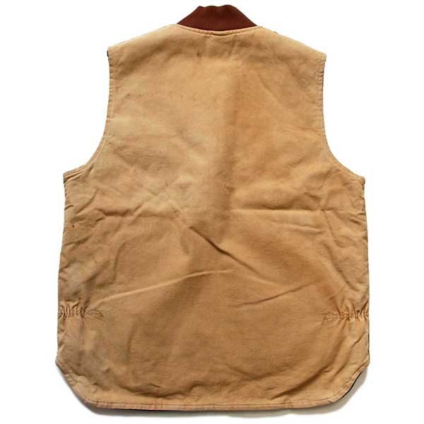 90s USA製 carharttカーハート キルティングライナー ダックベスト 茶