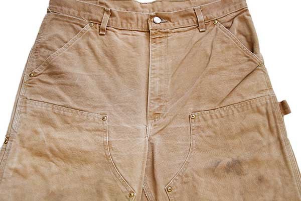 90s USA製 carharttカーハート ダブルニー ダック地 ペインターパンツ