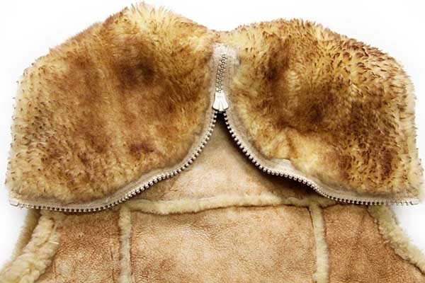 70s UNKNOWN シープスキン リアル ムートンベスト パーカー 10