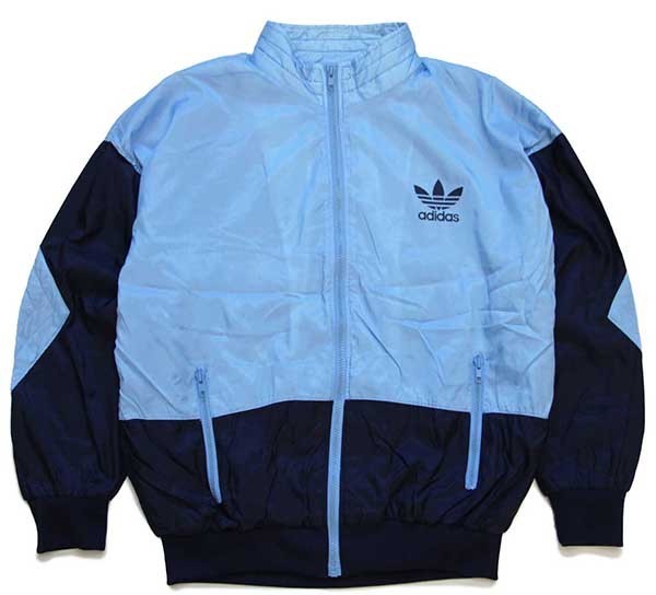 80s adidasアディダス トレフォイル ロゴ ツートン 切り替え エルボー