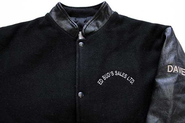 90s カナダ製 ED BUD'S SALES LTD DAVE刺繍 スタンドカラー メルトン