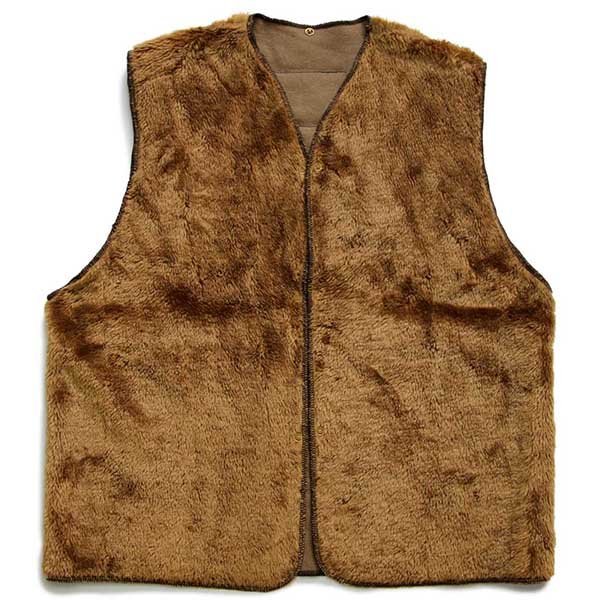 00s 英国製 Barbourバブアー A55 パイルライナー ボア ベスト ブラウン