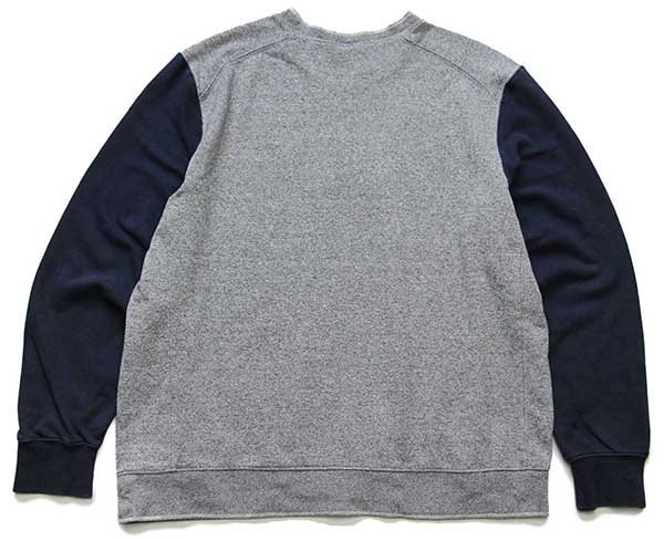 00s NIKEナイキ AIR ビッグロゴ刺繍 ツートン 切り替え スウェット