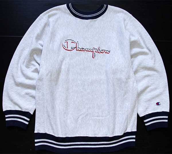 90s USA製 Championチャンピオン スクリプト ビッグロゴ刺繍