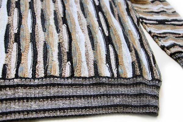 90s イタリア製 COLLEGE by Marcazzani 3D 立体編み コットン×ウール