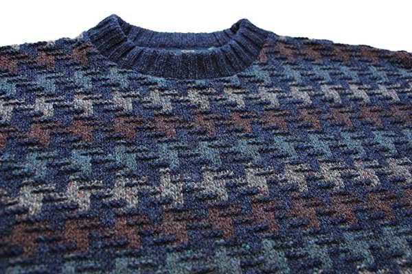 90s USA製 ORVISオービス 編み柄 ネップ入り ウールニット セーター L