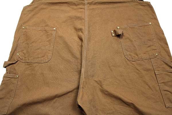 00s USA製 carharttカーハート ダック地 ダブルニー オーバーオール 茶