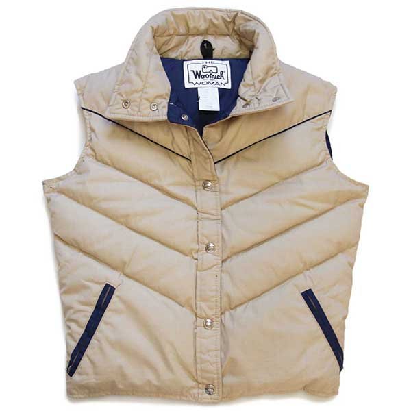 70s Woolrichウールリッチ ダウンベスト ベージュ W-M - Sixpacjoe Web