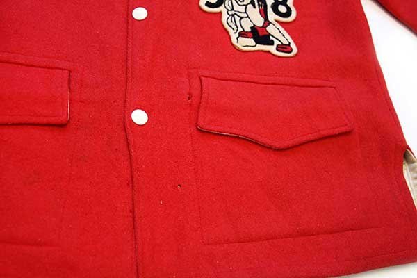 70s Hatchers ウール×レザー スタジャン インディアン パッチ 70s