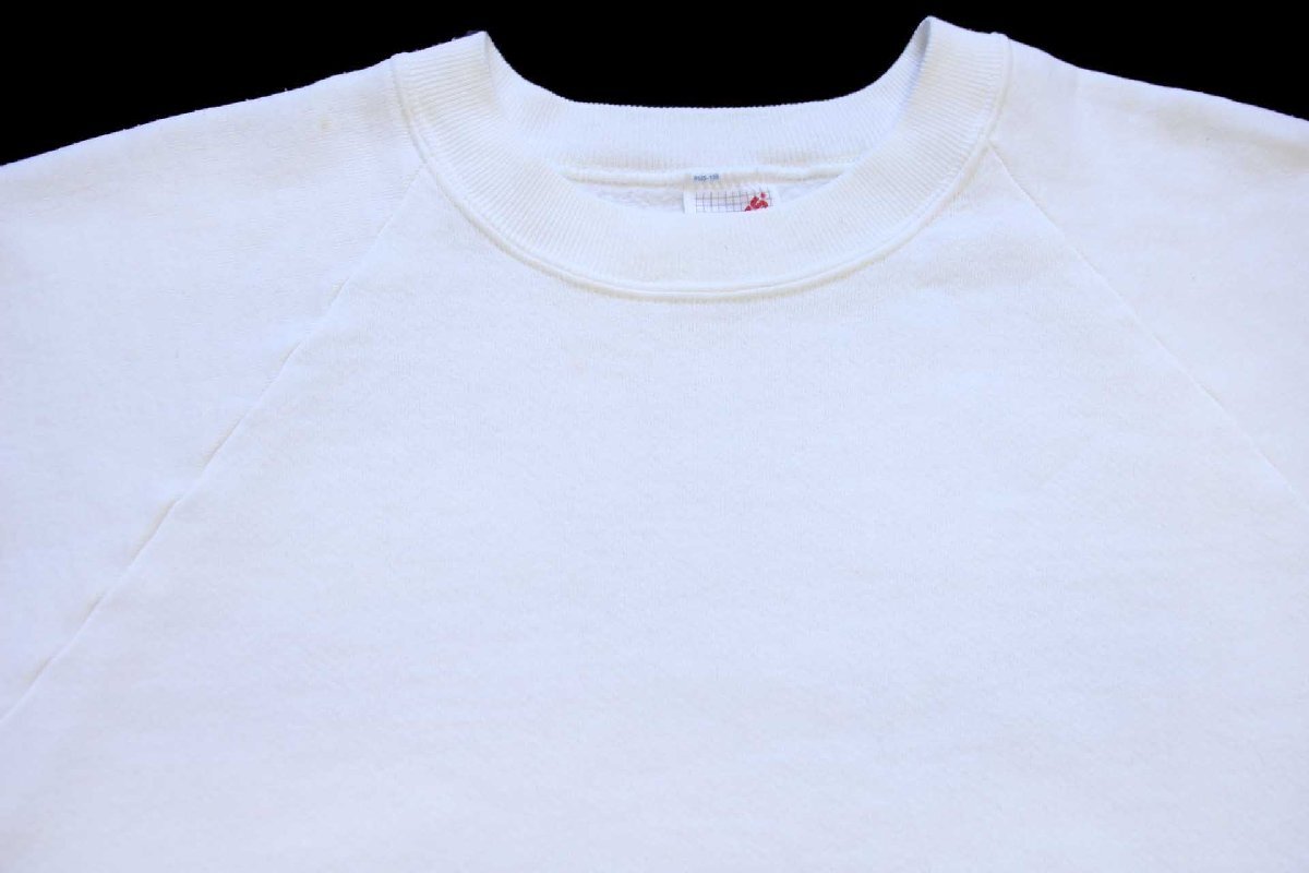 80s USA製 JERZEES 無地 スウェット 白 L☆ブランク RUSSELLラッセル