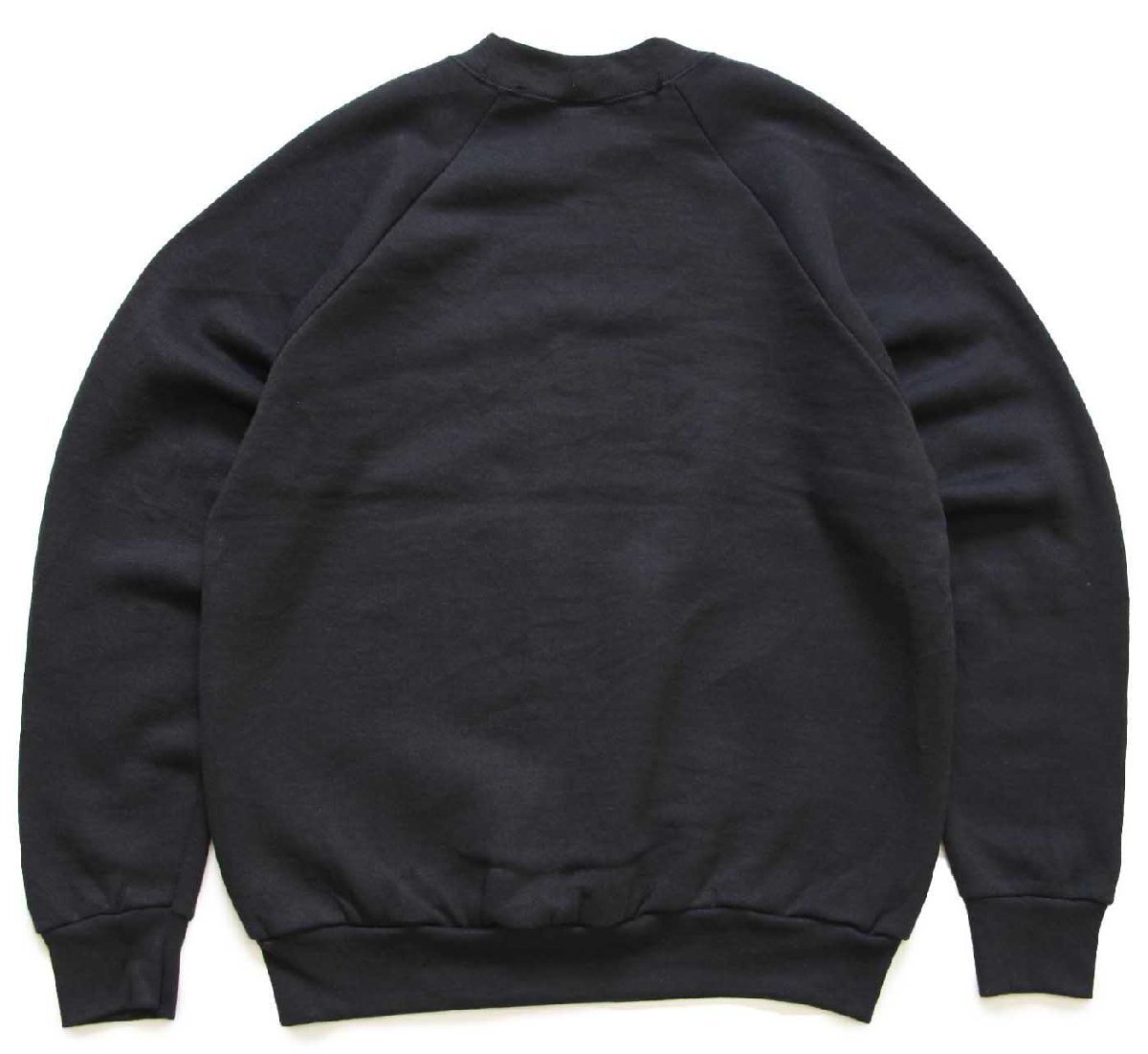 デッドストック☆90s USA製 FRUIT OF THE LOOM 無地 スウェット 黒 L-M