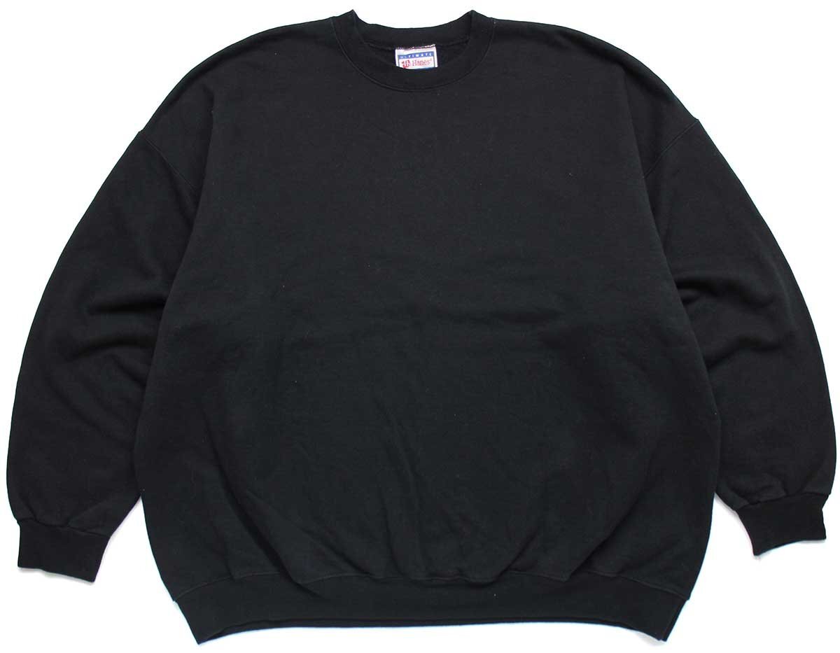 90s Hanes 無地 スウェット 黒 特大☆ブランク - Sixpacjoe Web Shop