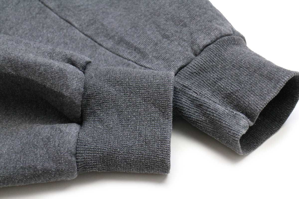 90s USA製 RUSSELLラッセル 無地 前V スウェット 杢チャコールグレー L