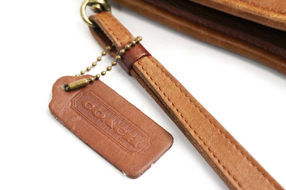 USA製 COACH オールド コーチ レザー クラッチバッグ ブラウン☆9833