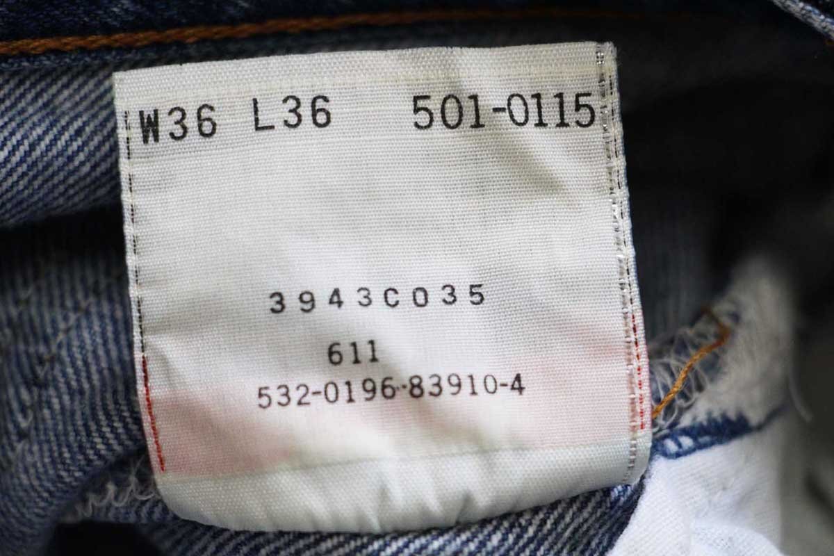 90s USA製 Levi'sリーバイス 501 デニムパンツ W36 L36☆135