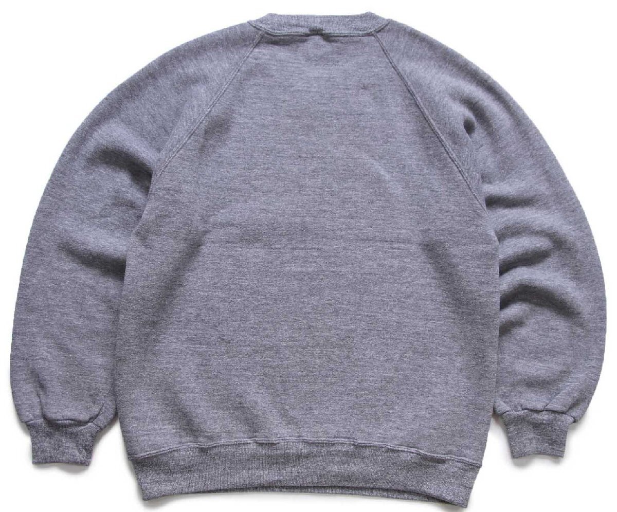 80s USA製 JERZEES BY RUSSELLラッセル 無地 スウェット 杢グレー M