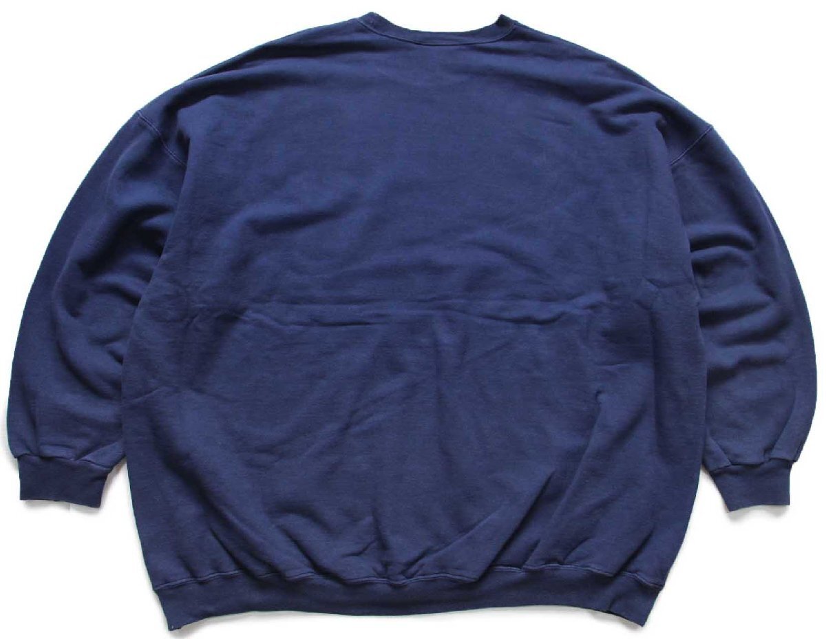 90s Hanes Budweiserバドワイザー ロゴ刺繍 スウェット 紺 3XL☆特大