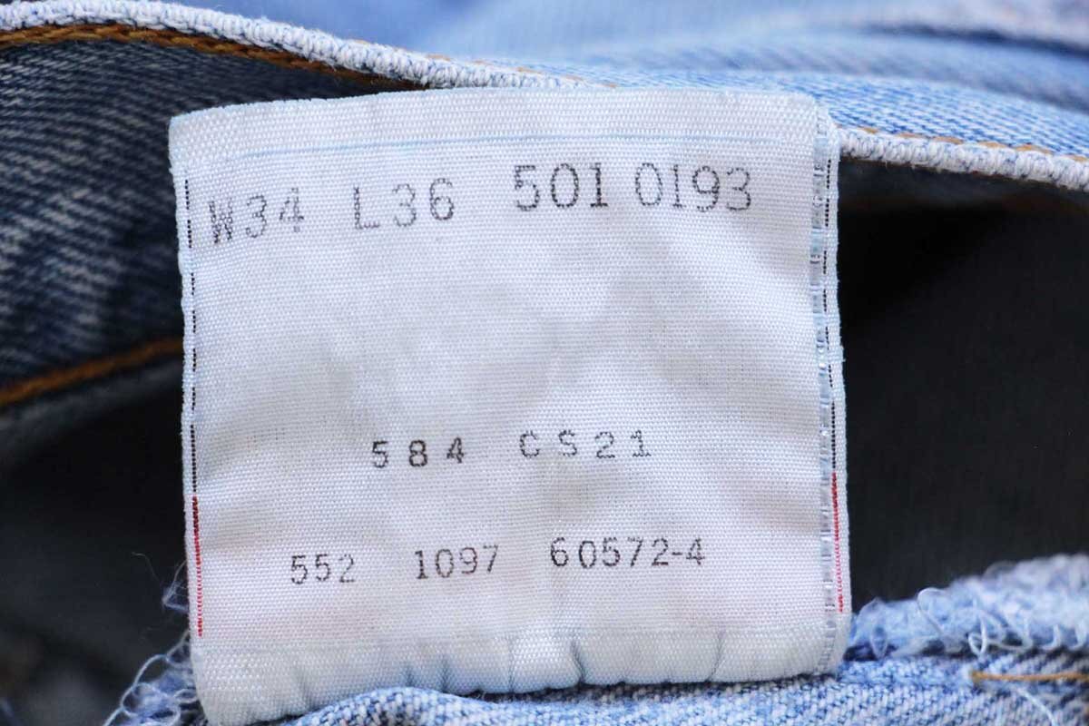 90s USA製 Levi'sリーバイス 501 デニムパンツ W34 L36☆162
