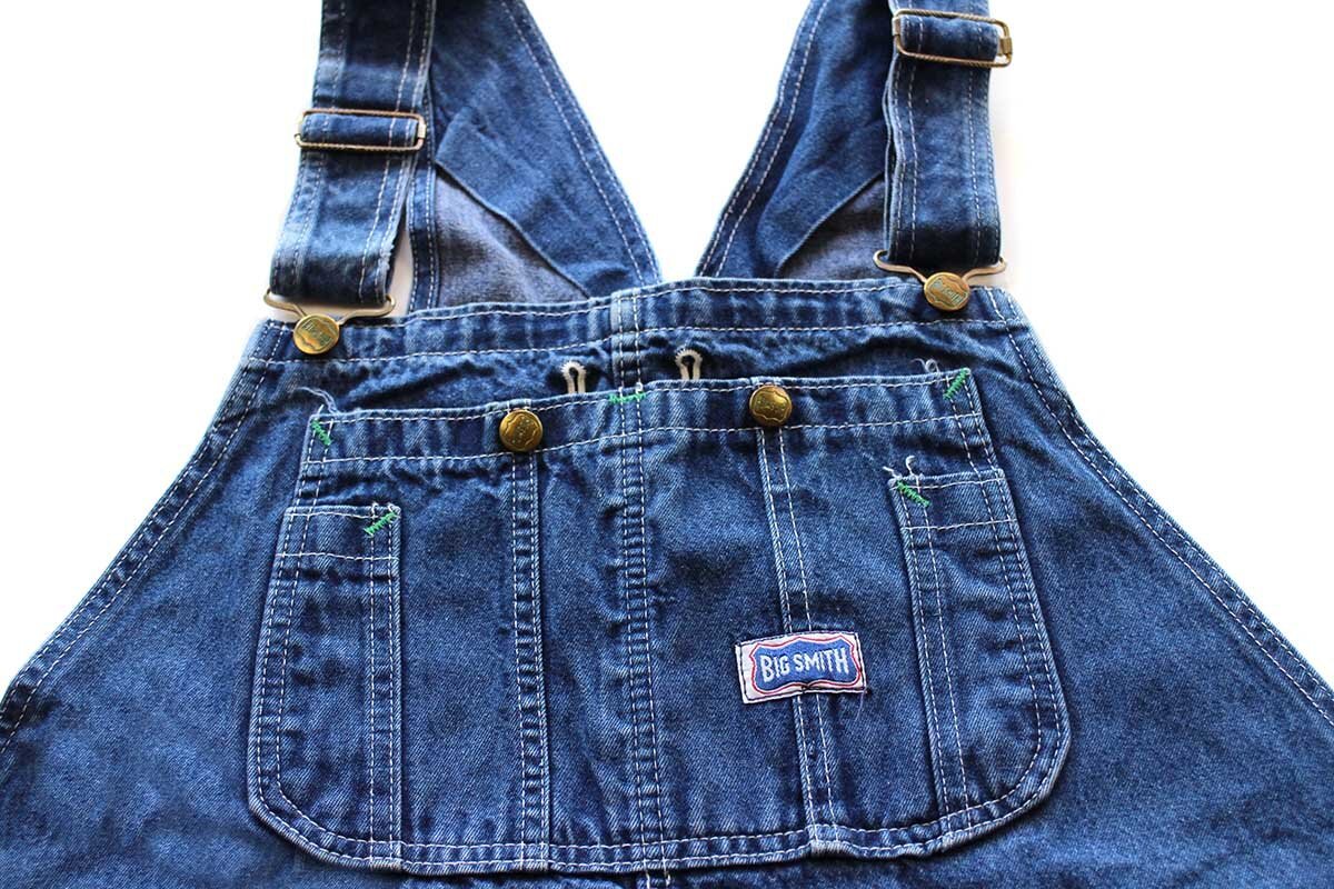 80s USA製 BIG SMITHビッグスミス デニム オーバーオール W42
