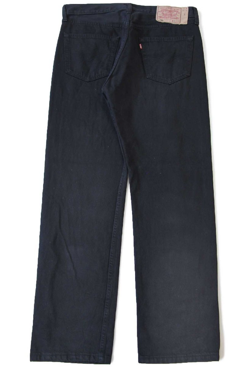 90s 英国製 Levi'sリーバイス 501 後染め ブラック デニムパンツ W34