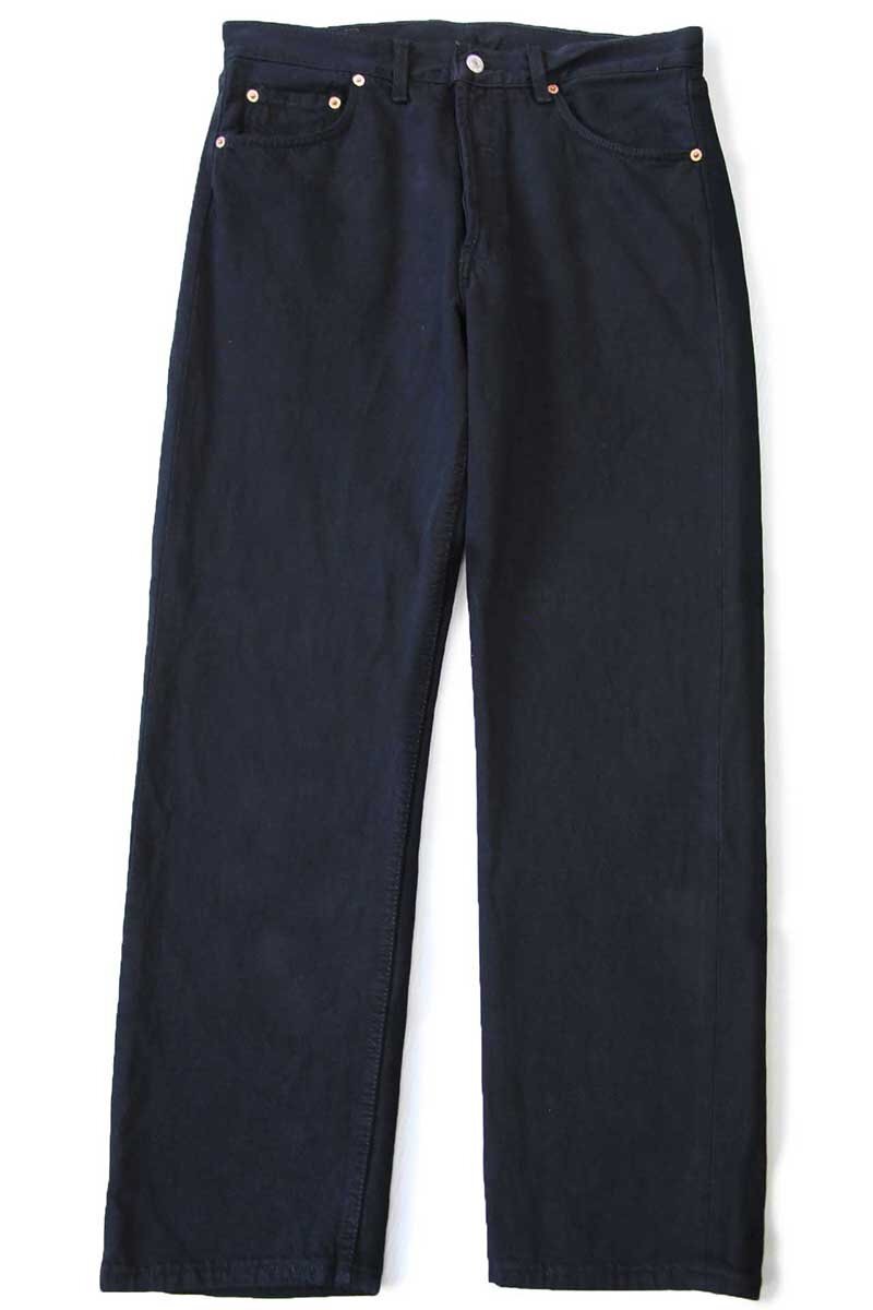90s 英国製 Levi'sリーバイス 501 後染め ブラック デニムパンツ W34