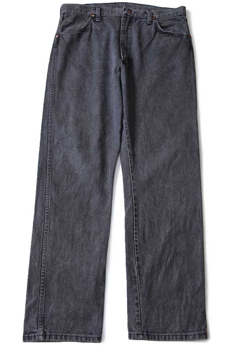 80s USA製 Wranglerラングラー 13MWZPB 先染め ブラック デニムパンツ