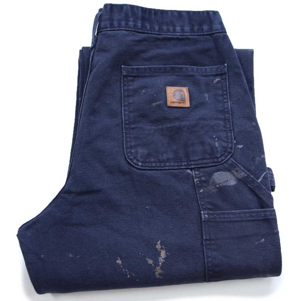 メキシコ製 carharttカーハート ペンキ飛び ダック地 ペインターパンツ