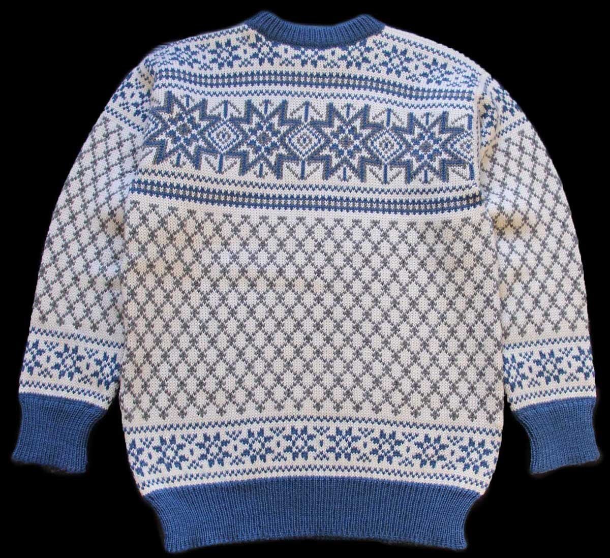 80s ノルウェー製 DALE OF NORWAY 雪柄 ノルディック柄 ウールニット